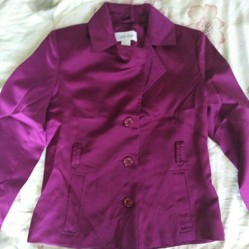 Calvin Klein Jacket Size XS, Satin